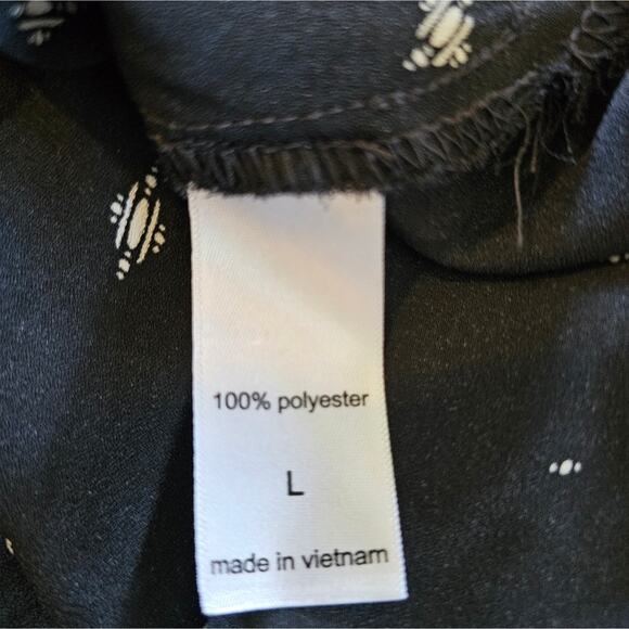 Maurices women's lightweight long sleeve black top w small white pattern size L - Picture 11 of 12